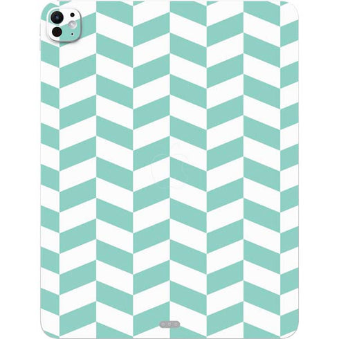 Blue White Chevron iPad Pro 13in M4 (2024) Skin