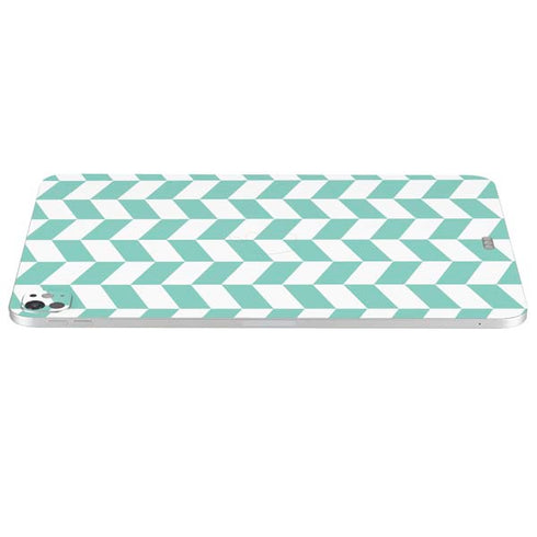 Blue White Chevron iPad Pro 13in M4 (2024) Skin
