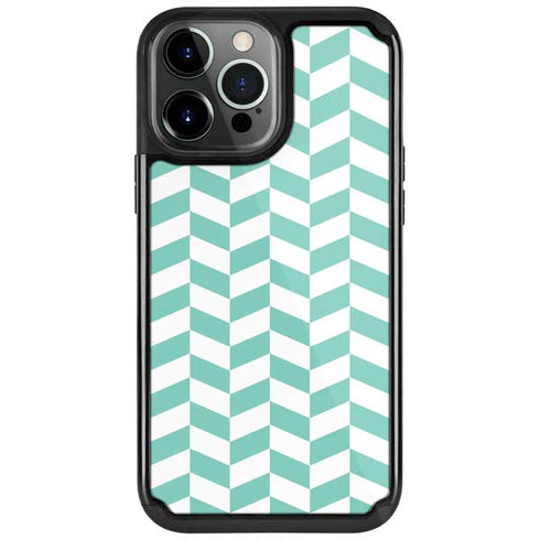 Blue White Chevron iPhone Cases