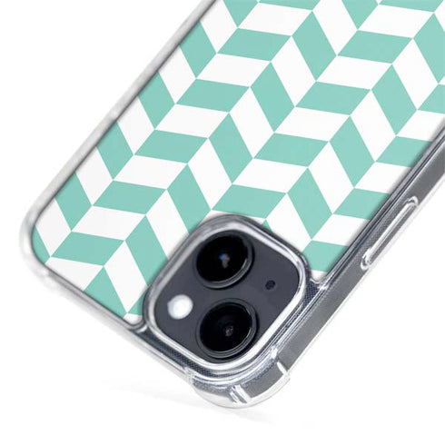 Blue White Chevron iPhone 14 MagSafe Case