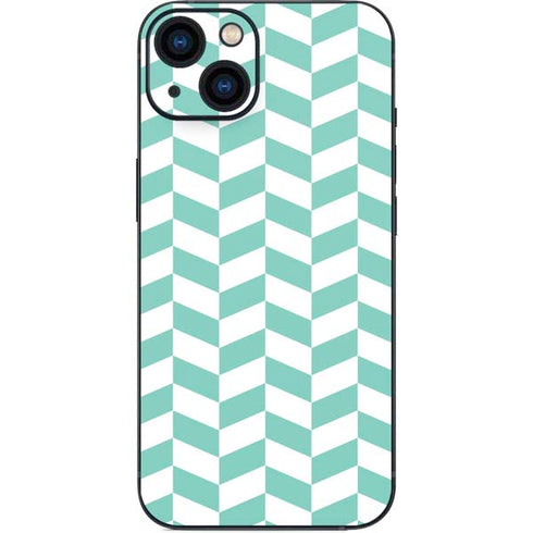 Blue White Chevron iPhone Skins