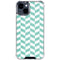 Blue White Chevron iPhone 15 Clear Case