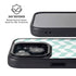 Blue White Chevron iPhone 15 Kickstand Case