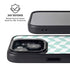 Blue White Chevron iPhone 15 Plus Kickstand Case