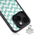Blue White Chevron iPhone 15 Plus Kickstand Case