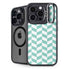 Blue White Chevron iPhone 15 Pro Kickstand Case