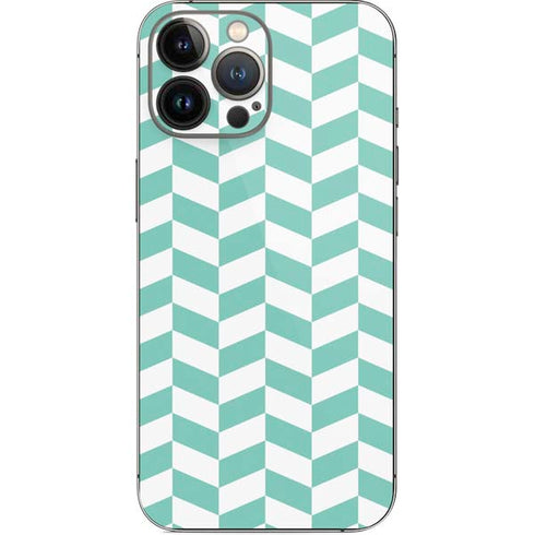 Blue White Chevron iPhone 15 Pro Max Skin