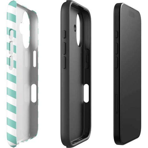Blue White Chevron iPhone 16 Impact Case