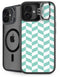 Blue White Chevron iPhone 16 Kickstand Case