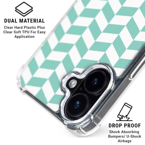 Blue White Chevron iPhone 16 MagSafe Case