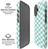 Blue White Chevron iPhone 16 Magsafe Impact Case