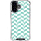 Blue White Chevron iPhone 16 Plus Clear Case