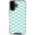 Blue White Chevron iPhone 16 Plus Clear Case