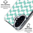 Blue White Chevron iPhone 16 Plus Clear Case