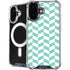 Blue White Chevron iPhone 16 Plus MagSafe Case