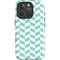 Blue White Chevron iPhone 16 Pro Magsafe Impact Case
