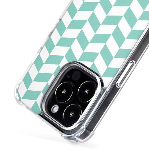 Blue White Chevron iPhone 16 Pro Max MagSafe Case