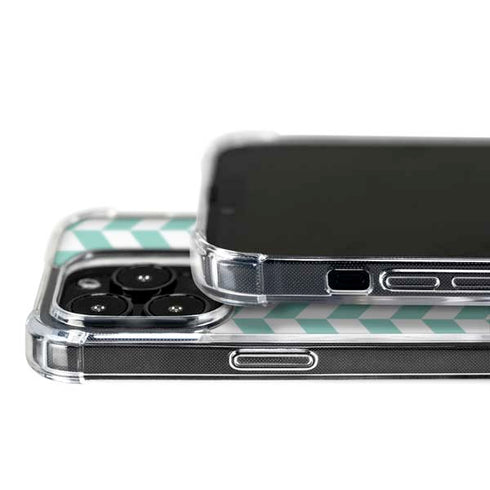 Blue White Chevron iPhone 16 Pro Max MagSafe Case