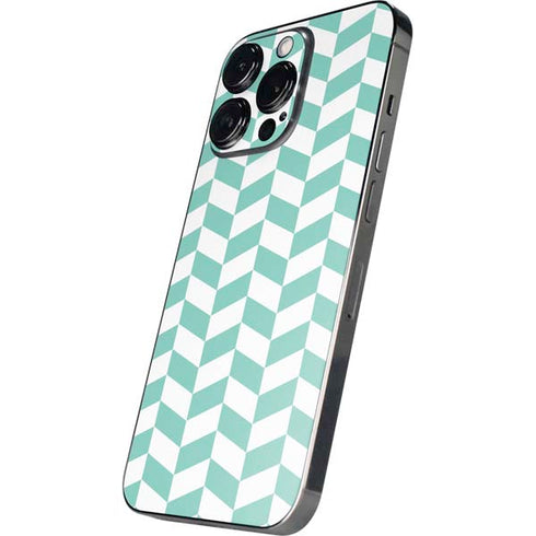 Blue White Chevron iPhone 16 Pro Max Skin