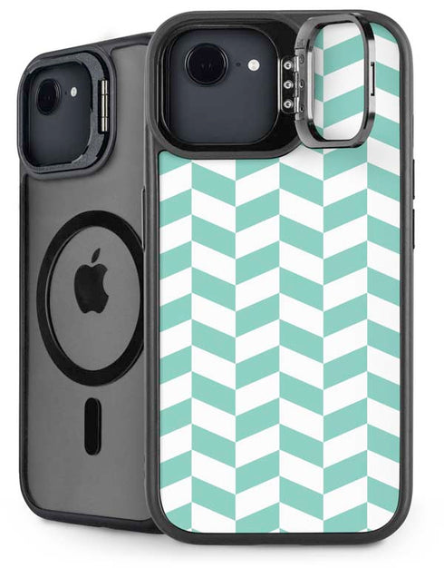 Blue White Chevron iPhone 16e Kickstand Case