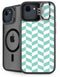 Blue White Chevron iPhone 16e Kickstand Case