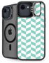 Blue White Chevron iPhone 16e Kickstand Case