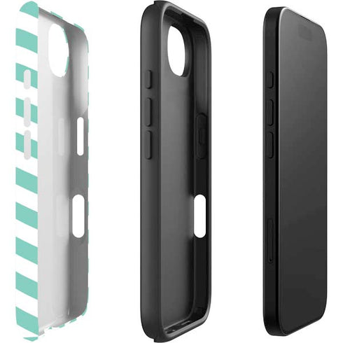 Blue White Chevron iPhone 16e Impact Case