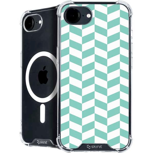 Blue White Chevron iPhone 16e MagSafe Case