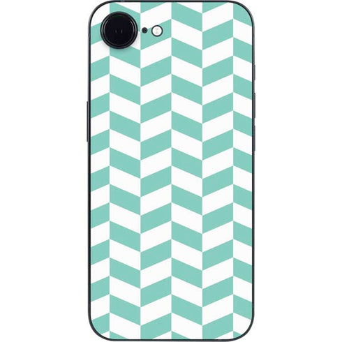 Blue White Chevron iPhone 16e Skin