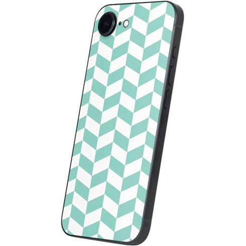 Blue White Chevron iPhone 16e Skin