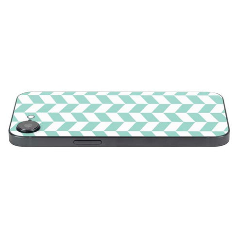 Blue White Chevron iPhone 16e Skin