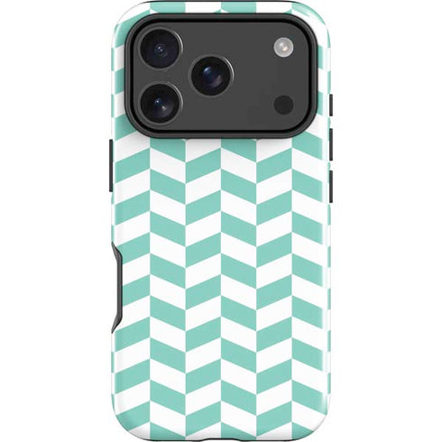 Blue White Chevron iPhone 18 Pro Impact Case