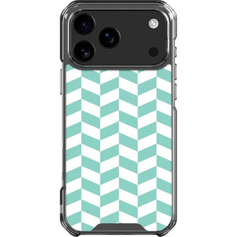 Blue White Chevron iPhone 18 Pro Max Clear Case
