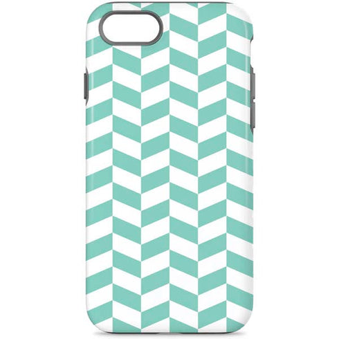 Blue White Chevron iPhone Cases