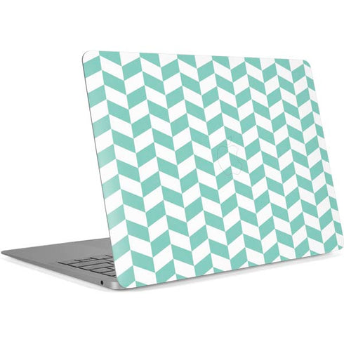 Blue White Chevron Apple MacBook Air Skin