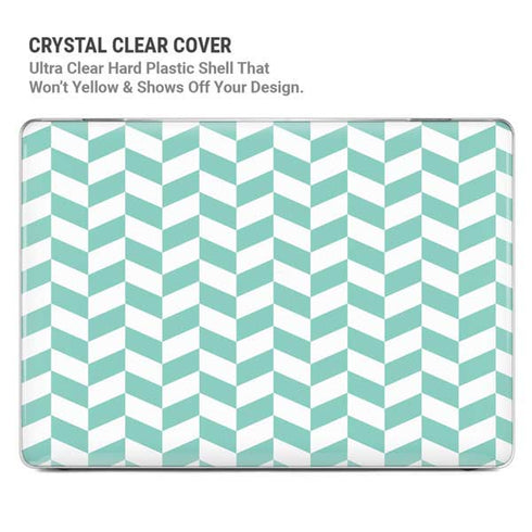 Blue White Chevron MacBook Pro 14in (2021-24) Case plus Skin