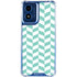 Blue White Chevron Moto G Play 4G (2024) Clear Case