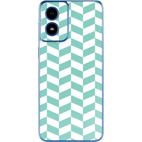 Blue White Chevron Moto G Play 4G (2024) Skin