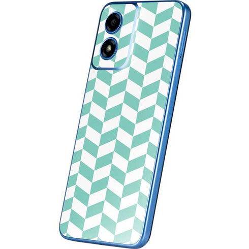 Blue White Chevron Moto G Play 4G (2024) Skin