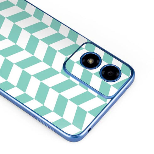 Blue White Chevron Moto G Play 4G (2024) Skin