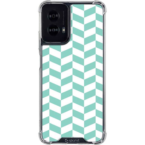 Blue White Chevron Moto G Power 5G (2024) Clear Case