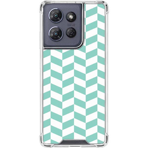 Blue White Chevron Moto G Stylus 5G (2025) Clear Case