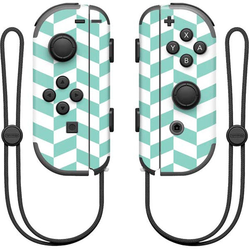 Blue White Chevron Nintendo Skins
