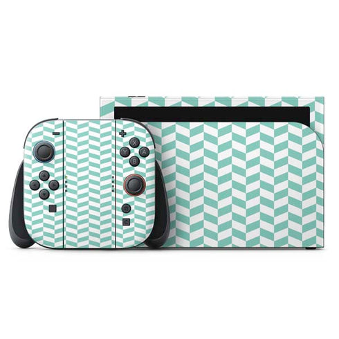 Blue White Chevron Nintendo Switch 2 (2025) with Joy-Con Skin