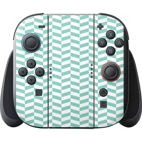 Blue White Chevron Nintendo Switch 2 (2025) with Joy-Con Skin