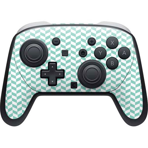 Blue White Chevron Nintendo Switch 2 (2025) Pro Controller Skin