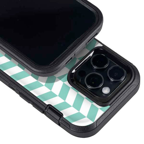 Blue White Chevron Otterbox Defender iPhone Skin
