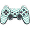 Blue White Chevron PS3 Dual Shock wireless controller Skin