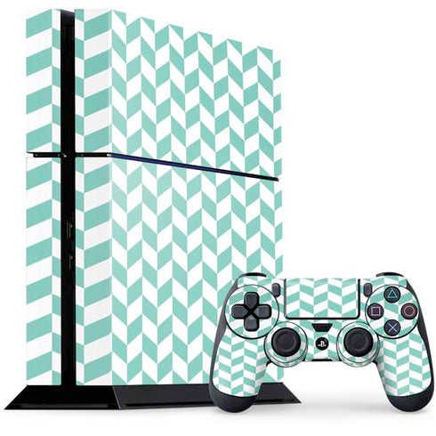 Blue White Chevron PlayStation PS4 Skins
