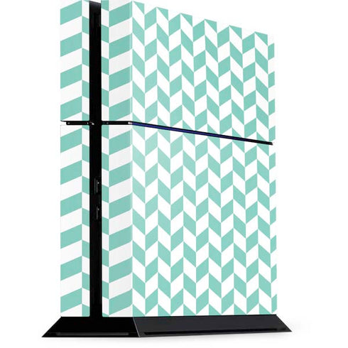Blue White Chevron PlayStation PS4 Skins